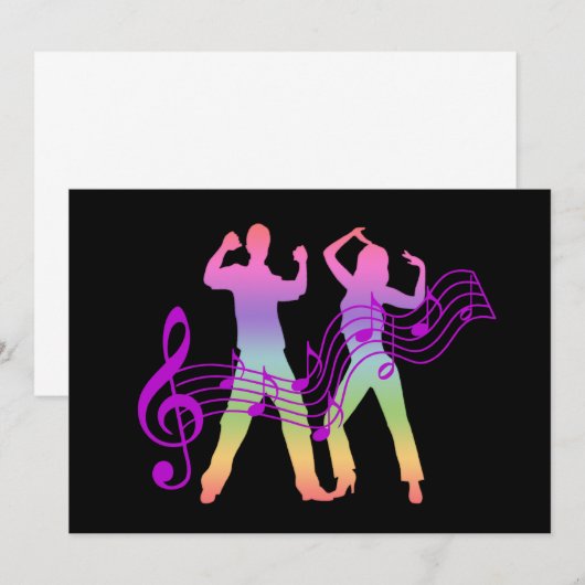 ダンス招待状 招待状 (正面/裏面)