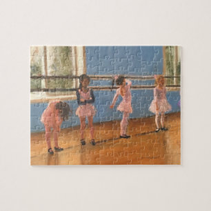 ダンス教室の絵画の印象派のバレリーナ ジグソーパズル