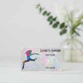 ダンス教室または先生のカラフルな名刺 名刺 (スタンド正面)