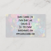 ダンス教室または先生のカラフルな名刺 名刺 (裏面)