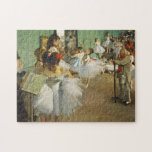 ダンス教室エドガー ジグソーパズル<br><div class="desc">1800年代のヴィンテージ印象派絵画の画家、エドガー・デガスの美しいパズル。このポートレートは、バレリーナのダンサーを授業中に緑のトーンで表示する。</div>