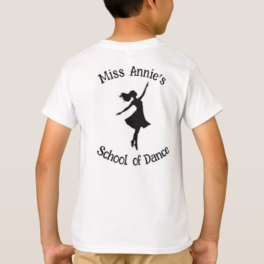 ダンス教室ダンサーシルエットのカスタマイズ Tシャツ (裏面)