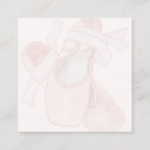 ダンス教室バレエ靴アートビジネスカード スクエア名刺 (裏面)