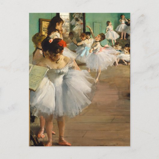 ダンス教室、有名な絵画 ポストカード (正面)