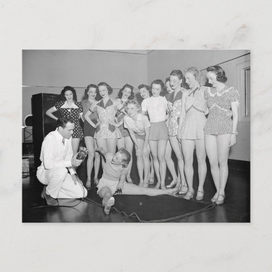 ダンス教室、1938年 ポストカード (正面)