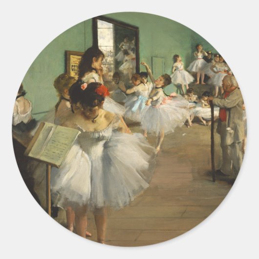 ダンス教室 | Edgar Degas ラウンドシール (正面)
