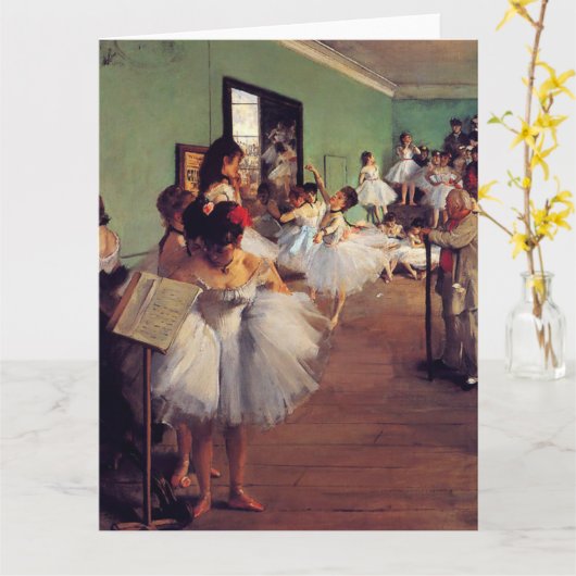 ダンス教室Edgar Degas カード (黄色い花)
