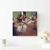 ダンス教室Edgar Degas スクエア壁時計 (ホーム)