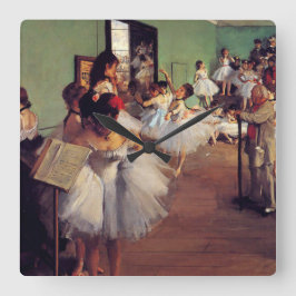ダンス教室Edgar Degas スクエア壁時計