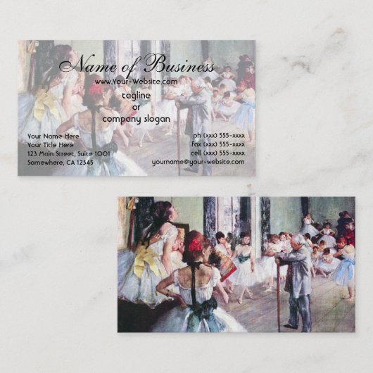 ダンス教室Edgar Degas 名刺 (正面/裏面)