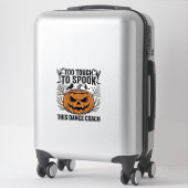 ダンス教師ハロウィンカボチャの彫刻Tシャツデザイン シール (スーツケース)