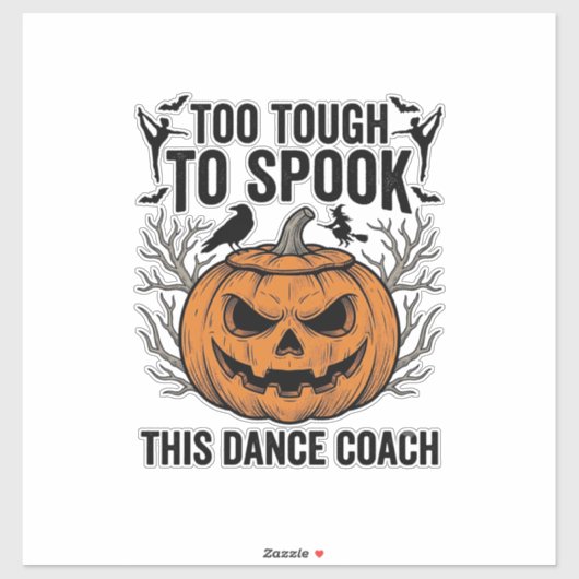 ダンス教師ハロウィンカボチャの彫刻Tシャツデザイン シール (シート)