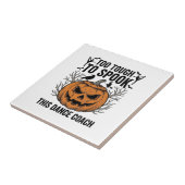 ダンス教師ハロウィンカボチャの彫刻Tシャツデザイン タイル (側面)