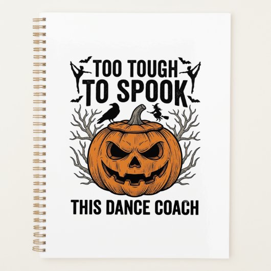 ダンス教師ハロウィンカボチャの彫刻Tシャツデザイン プランナー手帳 (正面)