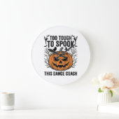 ダンス教師ハロウィンカボチャの彫刻Tシャツデザイン ラージ壁時計 (ホーム)