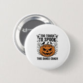 ダンス教師ハロウィンカボチャの彫刻Tシャツデザイン 缶バッジ (正面&裏面)