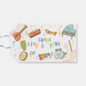 ダンス歌と遊子供の誕生日 ギフトタグ (裏面横)