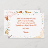 ダンス歌と遊子供の誕生日 サンキューカード (正面/裏面)