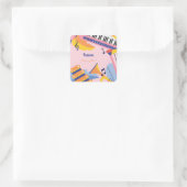 ダンス歌と遊子供の誕生日 スクエアシール (バッグ)