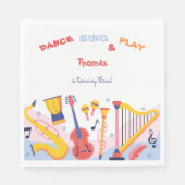 ダンス歌と遊子供の誕生日 スタンダードランチョンナプキン (正面)