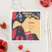ダンス歌と遊子供の誕生日 スタンダードランチョンナプキン (インサイチュ)