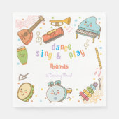 ダンス歌と遊子供の誕生日 スタンダードランチョンナプキン (正面)