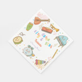 ダンス歌と遊子供の誕生日 スタンダードランチョンナプキン (角)