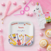 ダンス歌と遊子供の誕生日 ペーパープレート (パーティー)