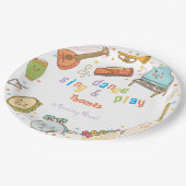 ダンス歌と遊子供の誕生日 ペーパープレート (アングル)