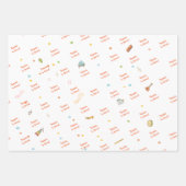 ダンス歌と遊子供の誕生日 ラッピングペーパーシート (正面3)