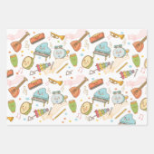 ダンス歌と遊子供の誕生日 ラッピングペーパーシート (正面2)