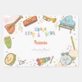 ダンス歌と遊子供の誕生日 ラッピングペーパーシート (正面)