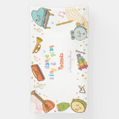 ダンス歌と遊子供の誕生日 横断幕 (縦)