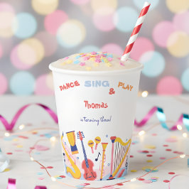 ダンス歌と遊子供の誕生日 紙コップ