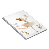 ダンス水彩好きかわいいバレエ団 ノートブック (右側)