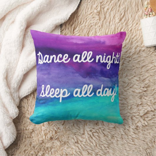 ダンス水彩枕 クッション (ブランケット)