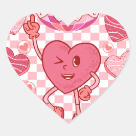 ダンス甘いバレンタインステッカー ハートシール