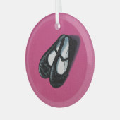 ダンス用スリッパ ガラスオーナメント (正面左)