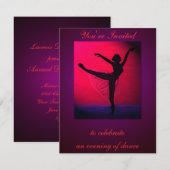 ダンス発表会 オーダーメイド招待状 招待状 (正面/裏面)