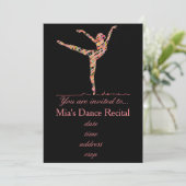 ダンス発表会 バレエまたはモダンダンス 招待状 (スタンド正面)