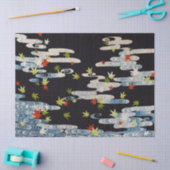 ダンス着物ランニング、の水、落下葉フローラ 薄葉紙 (クラフト)