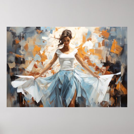ダンス美しい絵画ズ抽象芸術アートデコール ポスター (正面)