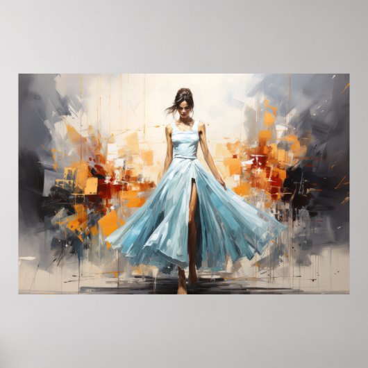 ダンス美しい絵画ズ抽象芸術アートデコール ポスター (正面)