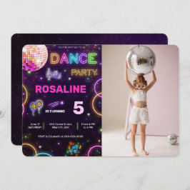 ダンス誕生日フォト招待状 招待状