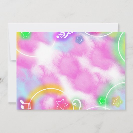 ダンス誕生日写真 招待状 (裏面)