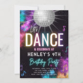 ダンス誕生日招待状 |ダンス招待状 招待状 (正面)