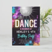 ダンス誕生日招待状 |ダンス招待状 招待状 (スタンド正面)