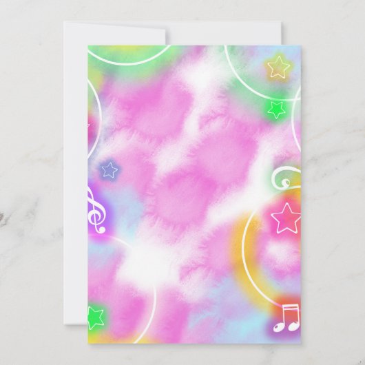 ダンス誕生日 招待状 (裏面)