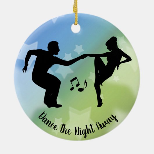 ダンス踊りオーナメント セラミックオーナメント (裏面)