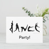 ダンス踊りシルエットデザイン 招待状 (スタンド正面)